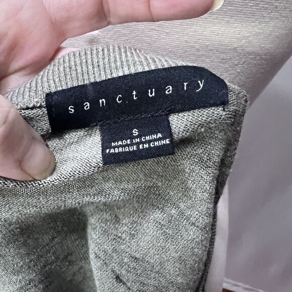 Sanctuary Camo Sweater Tight Knit Cotton Blend Women's Size S Small - Picture 7 of 8